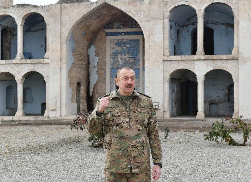 Ilham Aliyev's claim regarding the destroyed mosques in Karabakh