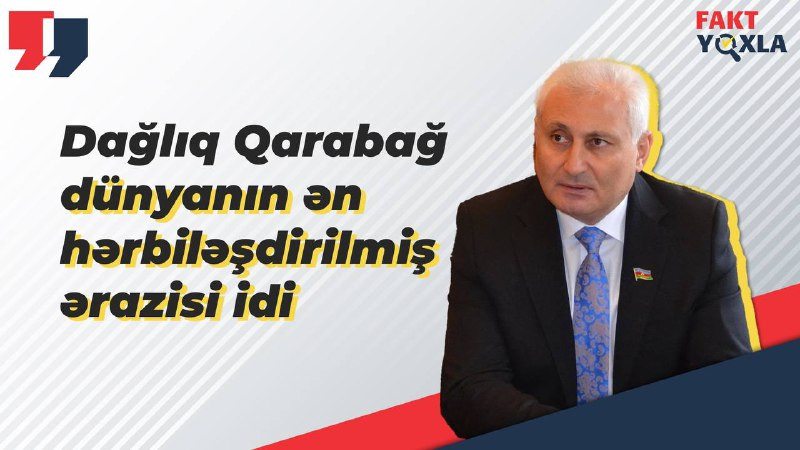 MP: "Nagorno-Karabakh was the most militarized territory in the world"