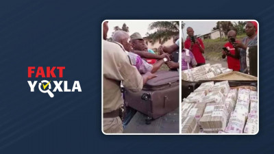 Saxta xəbər:Qabon prezidentinin evindən pul bağlamaları ilə dolu çamadanlar tapılmasını əks etdirən görüntülər