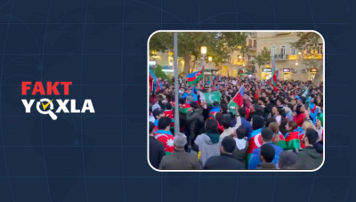 Saxta xəbər: Bakıda insanlar Pakistanın Hindistan üzərində qələbəsini qeyd ediblər.