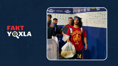 Fake news: Marc Cucurella carried the World Cup in a plastic bag.